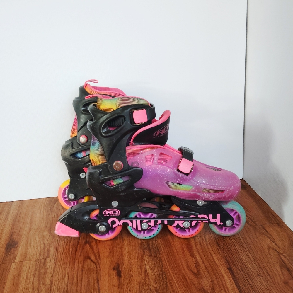 Big Girls Pink And Black Roller Blades